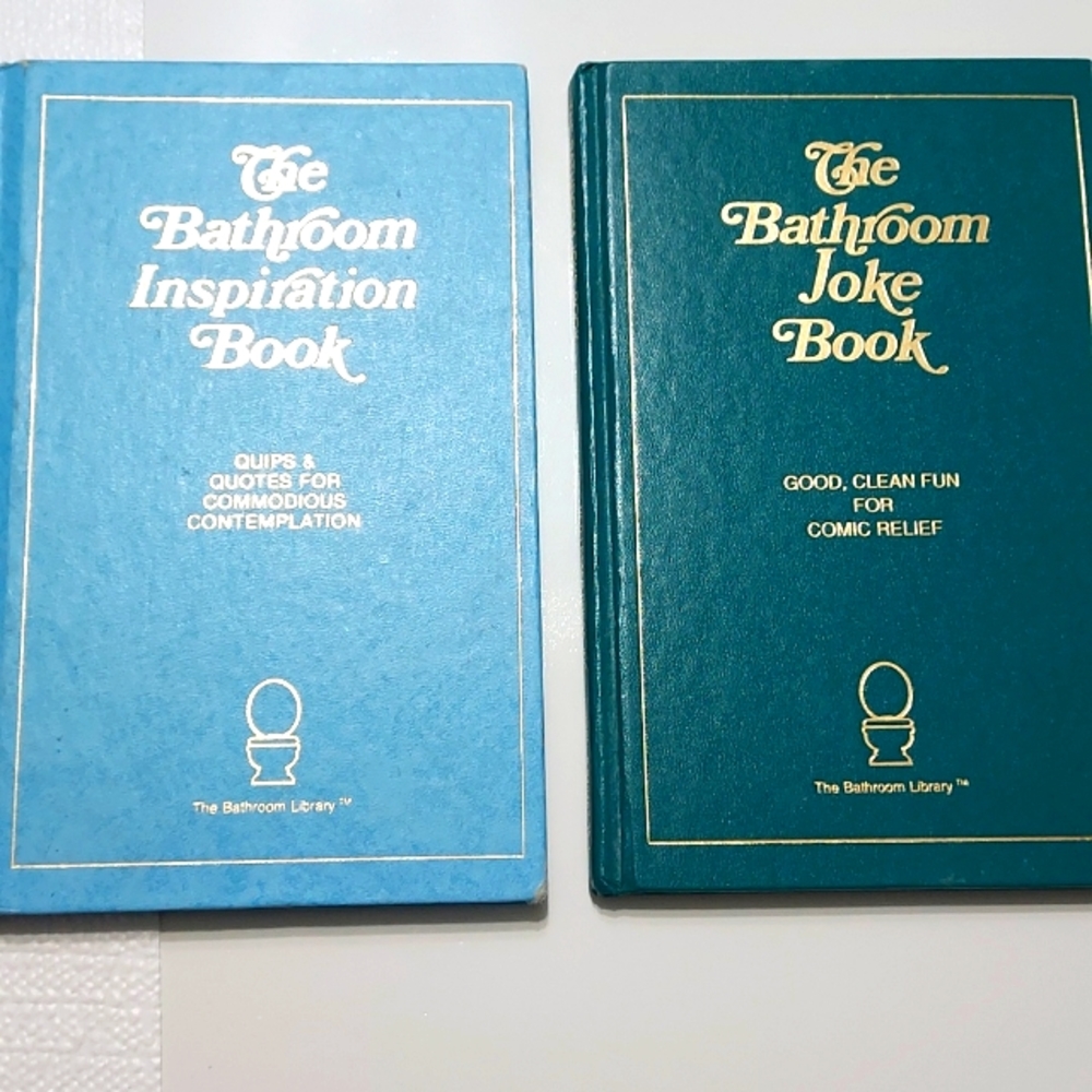 2PC Bathroom Inspiration and Bathroom Joke book.